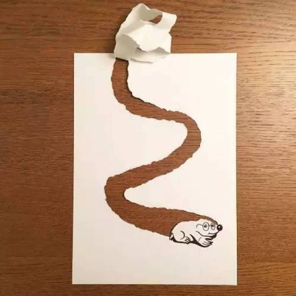 纸谁没撕过？这位日本艺术家撕出了不焦虑的童年